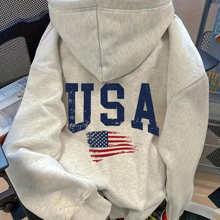 Kangaroo Pocket Pure Cotton Hooded Back Printed with Letter Pattern 2025 Autumn Winter New Men's Women's Pure Cotton Hoodie