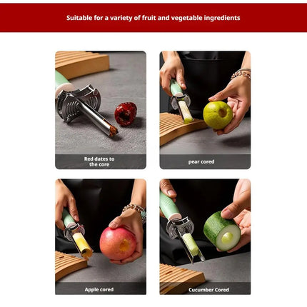 Stainless Steel Apple Corer Red Dates Pear Seed Remover Multi-function Fruit Seed Core Remover Slicer Knife Kitchen Gadgets