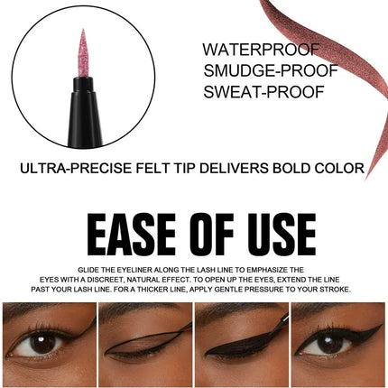Pearlescent Eyeliner Stick Pen Glitter Eyes Shadow Waterproof Quick-dry Gold Eye Liner Shiny High-gloss Cosmetics Beauty Makeup
