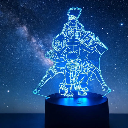 Anime Uzumaki Nar Ut O LED Night Light Toys Akatsuki Kakashi Hatake Kid Bedroom Nightlight Itachi Uchiha 3D Colors Lamp Decor