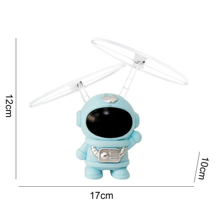Flying Robot Astronaut Toys Children Robot Toys with Light Cute USB Charging Astronaut with LED Light for Boys Girls Christmas