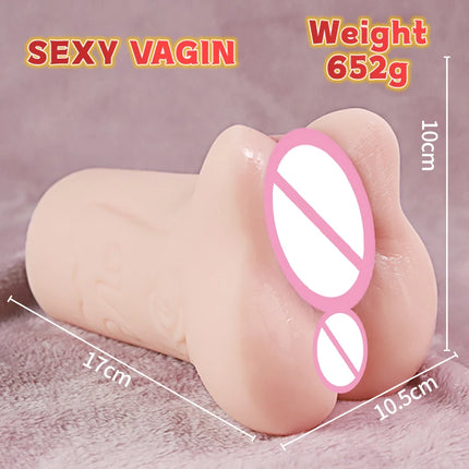 Realistic 3D Silicone Female Torso Sex Doll Half Body Pussy Male Masturbator Adult Toys Plus Size Curvy Masturbation Toy for Me