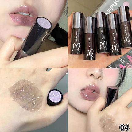 Cappuvini Water Glazed Mirror Lip Gloss Makeup Long Lasting Color Liquid Lipstick Crystal Jelly Moisturizing Lip Glaze Cosmetics