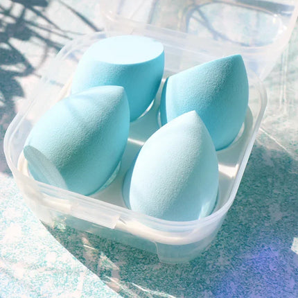 4pcs Makeup Sponge Cosmetic Puff Dry and Wet Combined Cosmetic Egg Women Foundation Powder Puff Bevel Cut Makeup Sponges