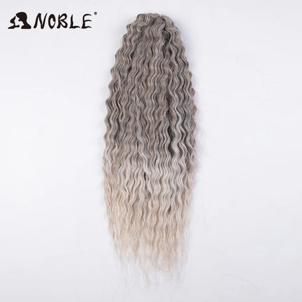 Noble 24Inch 300g Crochet Hair Curl Hair Water Wave Ombre Blonde Twist Crochet Hair Braid Hair Deep Wave Braiding Hair Extension