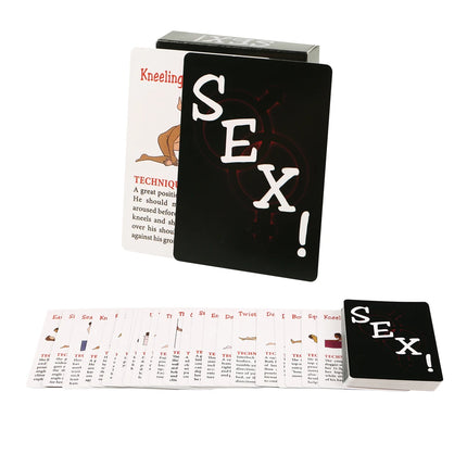 Erotic Games Coated Scratch Poker Paper Cards Sex Toys, 52 Kinds of Sex Position Explore Your Wildest Fantasies Bedroom Commands