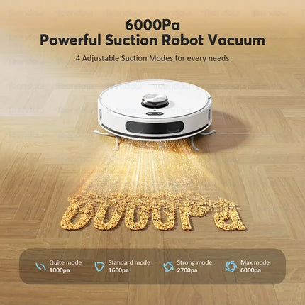 D60S Ultra App Controlled Dry And Wet Rotary Mop Robot Carpet Vacuum Cleaner With Self-Cleaning Station
