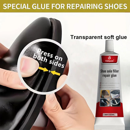 Shoe Repair Glue Kit White/Black Sole Waterproof Quick Drying Filling Repair Adhesive Wear-resistant Sealant Crack Repair Agent