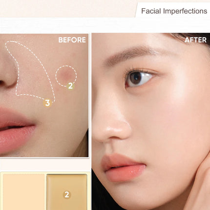 Judydoll 5-Color Concealer Palette, Salmon Tone for Dark Circles & Spots, Brightening & Perfecting Face, Smooth Coverage