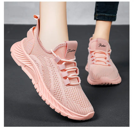 Women Casual Shoes Fashion Breathable Walking Mesh Flat Shoes Sneakers Women 2025 Gym Vulcanized Shoes White Female Footwear