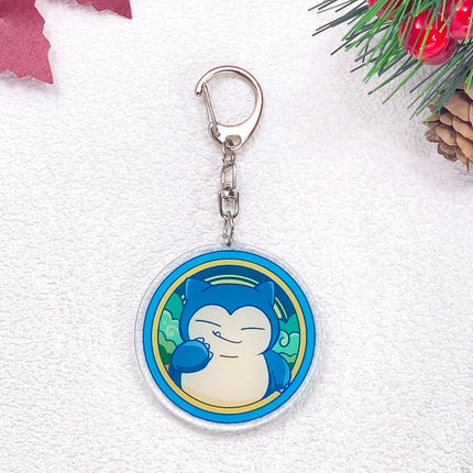 Pokémon Pikachu Gengar Bulbasaur Squirtle Car Keychain Accessories Acrylic Charms Pendant For Bag Key Holder Backpack Decoration