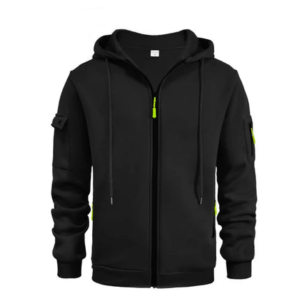 Half Zipper Men's Tactical Hoodies Solid Warm Fleece Military Sweatshirts Multi Pockets Male Hooded Jackets Thick Outdoor Polar