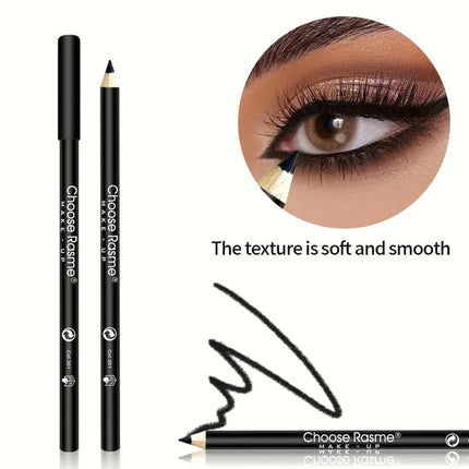 1-20Pcs Waterproof Eyeliner Pencil Long-Lasting High Pigmented Black Wooden Eyeliner Eyebrow Pen Hard Refill Smooth Eyes Makeup