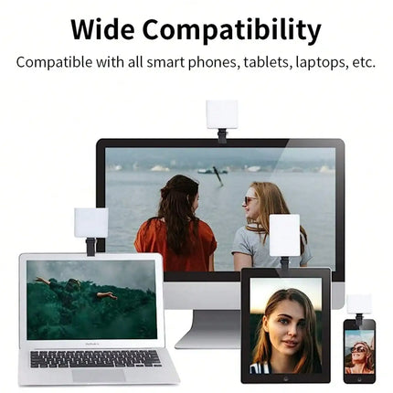 LED Clip Light, Portable Photography Fill Light for Smartphone, Laptop, Ideal for Selfie, Live Stream, Zoom Meeting, Outdoor Sho