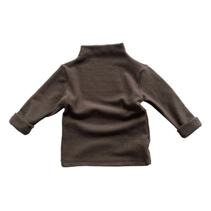 Autumn Winter Children T-Shirts 1-6Y Boys Girls Turtleneck Warm Striped Long Sleeve T Shirts Tops Tees Toddler Wear Kids Clothes