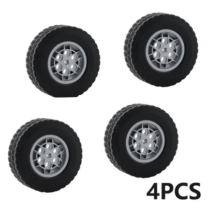 2PCS/4PCS/8PCS 62.4*20mm Cars Wheels Moc Building Blocks Tires + Wheels Technology Bricks Modified DIY Assembled Model Toy Parts