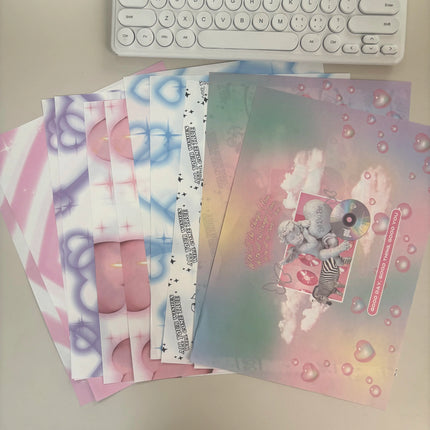 SKYSONIC Number & Letter Series Full Set Journal Stickers Decor Scrapbooking Materials Stationery Postcards Sticker Suppli