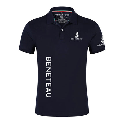 2024 New 100% Cotton Men Beneteau Sailboat Sailing Yacht Summer Short Sleeve Polo Shirt Summer Streetwear Casual Fashion Tops