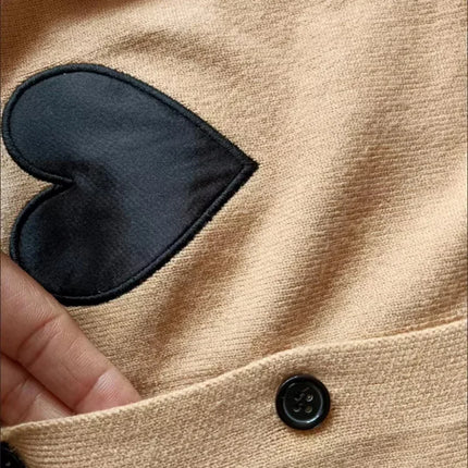 2023 Spring Autumn Girls Jumpers Love Khaki Toddler Boys Tops Sweater Cardigan Children's Sweater Children Clothing Baby-clothes