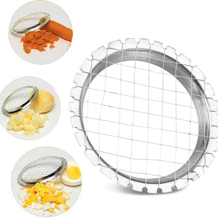 1/2/3Pcs Stainless Steel Grid Egg Slicer Cutter For Potato Mushroom Fruit Vegetable Salad Cutting Kitchen Tool