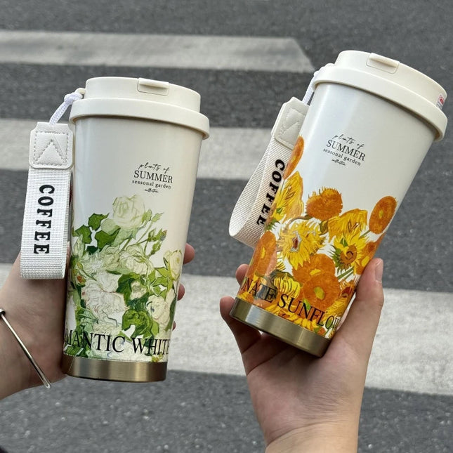 Stainless Steel Tumbler Vacuum Flasks Insulated Coffee Cups Leakproof Lid Travel Mug for Tea Thermos Cup Thermal Water Bottle