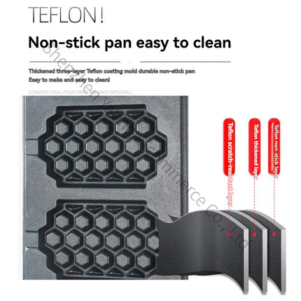 Flip Honeycomb Waffle Stove Commercial Three-cell Honeycomb Waffle Machine Lattice Cake Machine Scone Machine