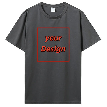 Customized printed T-shirt for men's and women's personalized top T-shirt DIY your favorite photo or logo cotton T-shirt