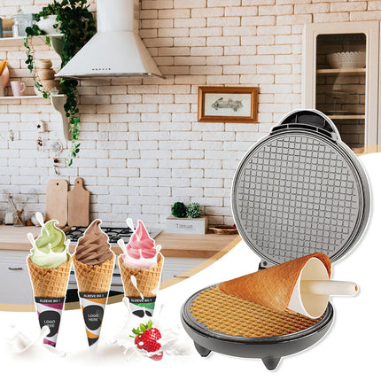 1200W Waffle Maker Nonstick Baking Iron Machine Stainless SteelElectric Ice Cream Cone Maker Multi-function Breakfast Machine