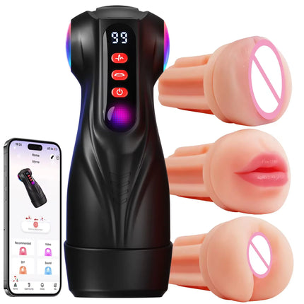 Automatic Male Masturbator Sex Toys for Men AI Sync Pocket Pussy APP Control  9 Sucking 9 Vibrating Modes Adult Sex Toys for Men