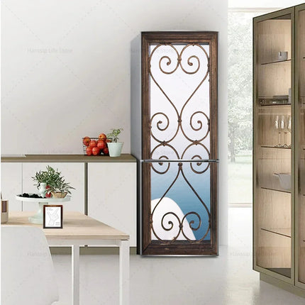 Coke Vending Machine Mural Refrigerator Door Art Mural Sticker Peel and Stick Phone Booth Coffee Wallpaper Fridge Door Decals