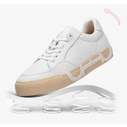 Men's Sneakers Casual Pu Leather Breathable Walking Flat Shoes for Men 2025New Male Tennis Sneaker Soft White  Shoes