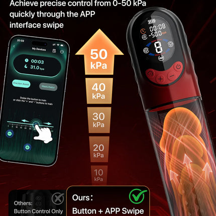 Electric Penis Pump Male Masturbator Sex Toy for Men Dick Pump Waterproof APP Adult Sex Toy for Men Vacuum Pumps Penis Enlargers