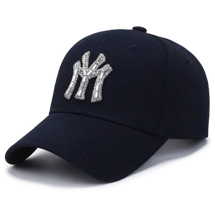 MY Rhinestone Hat Female Spring and Fall Street Casual Outdoor Duck Tongue Cap Fashion Versatile Baseball Cap Sunshade