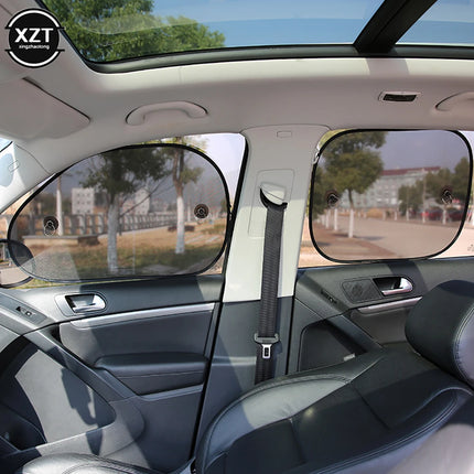 2pcs Black Mesh Car Sunshade Anti-ultraviolet Car Curtain Nylon Mesh Side Window Mesh Car Super Suction Cup
