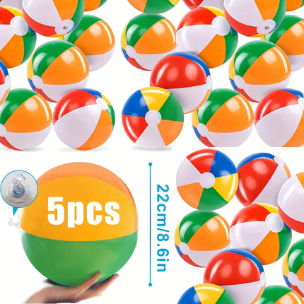 5/10Pcs Inflatable Beach Balls Pool Toys for Party Supplies Decorations Adults Kids Summer Water Games Beachball Floating Toy