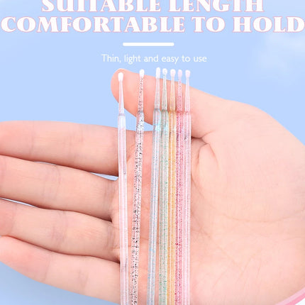 50/100PCS Disposable Eyelash Cleaning Brush Lip Brushes Micro Cotton Swab Eyelash Extension Individual Lash Removing Makeup Tool