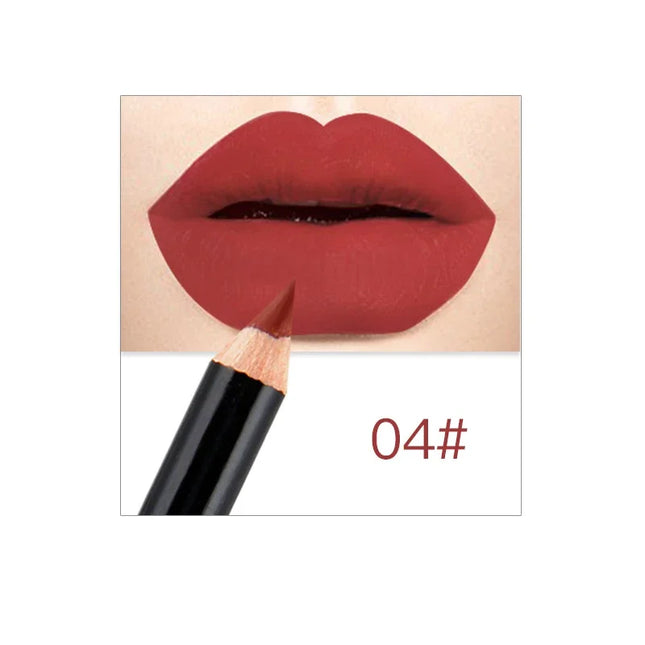 12 Colors Brand Lip Pencils Matte Lipliner Pencil Waterproof Makeup Lips 2020 Matte Lipstick Lip Liner Pen Smooth Nude Cosmetics