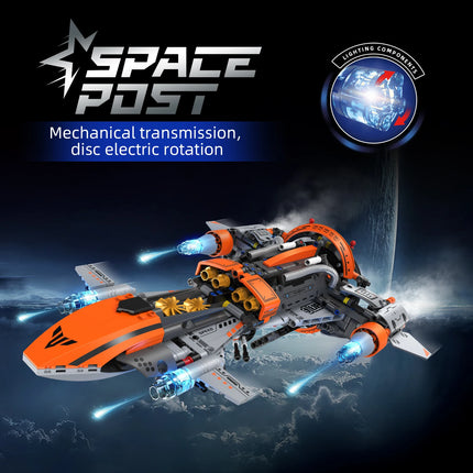 Space exploration series building blocks, spaceship and super aircraft model assembly, children's DIY toys and gifts