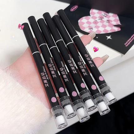1Pc 3 Essential Colors Triple-Ended Waterproof Matte Lip Liner Pencil with Brush - Long-Lasting Non-Stick Natural Lip Makeup