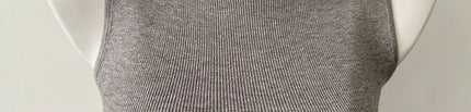 Korean Sle Knitted Vest Women's Base Layer Tank Top Svel f High Collar Spring Autumn Winter Inner And Outer Wear