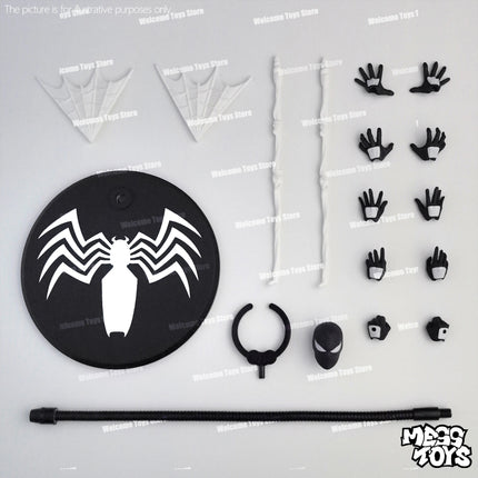 In Stock Mess Toys Spider Man Symbiote Black Suit Neighbor Spiderman Messtoys Scarlet Spider Anime Action Figure Gifts Toys