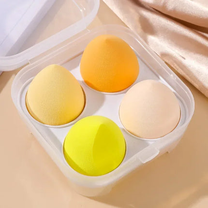 4PCS Beauty Eggs Set Seamless Smudging More Hygienic Prevents Bacteria Buildup Create A Flawless Makeup Look Beauty Egg Case