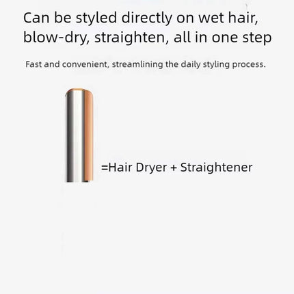 2-in-1 Negative Ion Hair Dryer Multi-Function Straightener Long-Lasting Styling Tool Straightener for Wet or Dry Hair