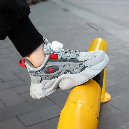 Childrens Sports Shoes Comfortable Elastic Shock-absorbing New Campus Retro Mesh Training Shoes Daily Breathable Casual Shoes