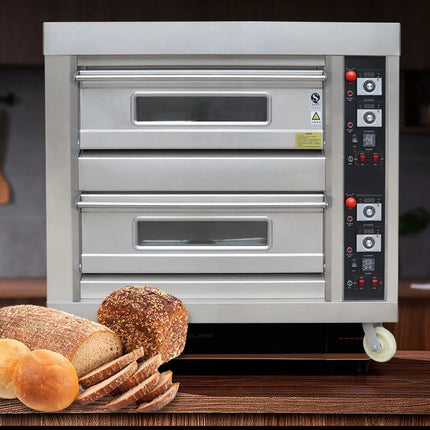 Commercial 2 3 Deck 2 4 6 9 Tray Pizza Cookie Cake Baking Oven Bakery For Bread Equipment