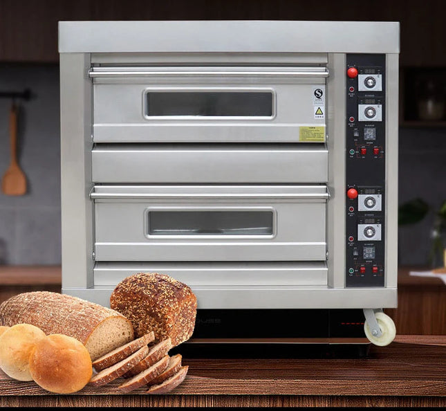 Commercial 2 3 Deck 2 4 6 9 Tray Pizza Cookie Cake Baking Oven Bakery For Bread Equipment