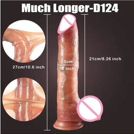 Realistic Dildos Skin Sliding Foreskin Testicles Dildo Penetration Anal Vaginal Stimulation Penis Dick Adult Sex Toys for Woman