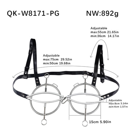 QKKQ Wearable Stainless Steel Breast Bondage Sexy Tools Chest Stimulate Nipples Massager BDSM Sex Toys Couple Erotic Accessories