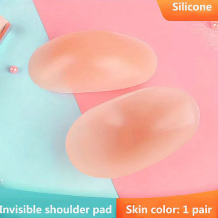 1Pair Invisible Detachable Breathable Silicone Shoulder Pad  for Woman Shoulder Enhancer Reusable Self-Adhesive Clothing