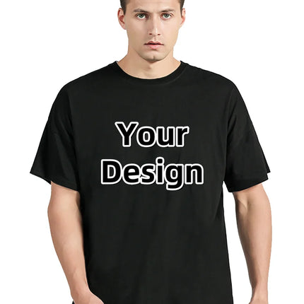 Men's Custom T-shirt With Your Own Logo Tshirt Text And Photo Printed On The Front And Back T Shirt Custom Gift Tees Clothing